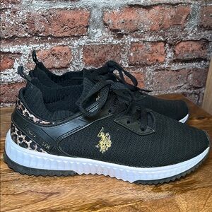 U.S. Polo Assn. Black and Gold Athletic Shoes